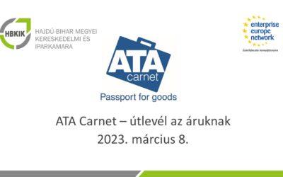 ATA Carnet – útlevél az áruknak