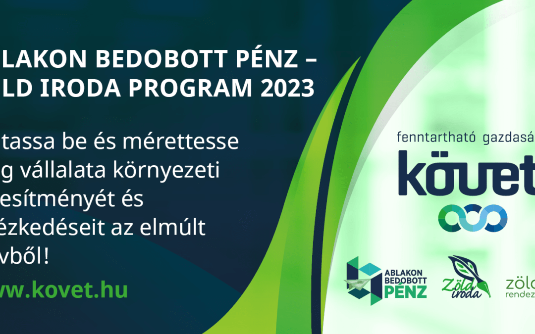 Ablakon Bedobott Pénz és Zöld Iroda Program 2023