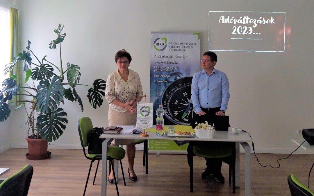 Városi Könyvelői Szakmai Klub Hajdúböszörményben