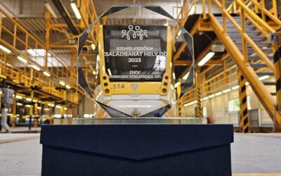 Kiemelkedően Családbarát Hely 2023 díjat kapott a DKV