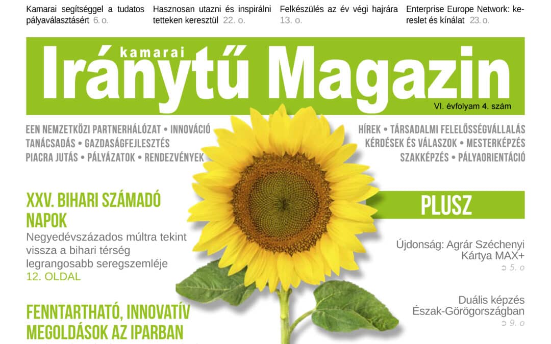 Megjelent a Kamarai Iránytű Magazin legújabb száma!
